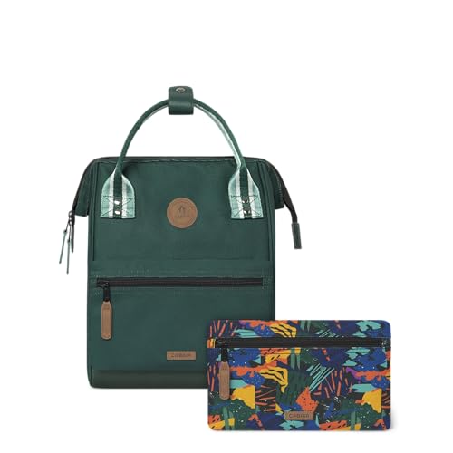 Cabaïa - Adventurer Rucksack Lima Mini 10L - Wasserabweisend - Laptopfach bis zu 10,5 Zoll - 2 Vordertaschen - vegan zertifiziert - Rucksack für Reisen und Arbeit, Damen & Herren - Grün von Cabaïa