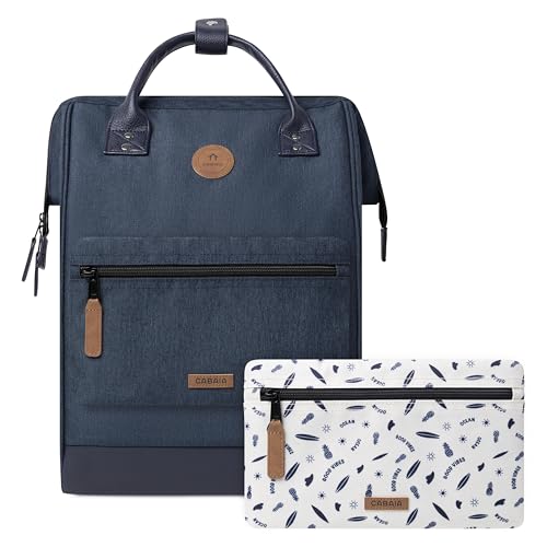 Cabaïa - Adventurer Rucksack Port Antonio Maxi 23L - Wasserabweisend - Gepolstertes Laptopfach bis zu 15 Zoll - 2 austauschbare Vordertaschen - PETA vegan - Rucksack für Damen & Herren - Blau Cabaïa - Adventurer Rucksack Port Antonio Maxi 23L - Wasserabweisend - Gepolstertes Laptopfach bis zu 15 Zoll - 2 austauschbare Vordertaschen - PETA vegan - Rucksack für Damen & Herren - Blau von Cabaïa