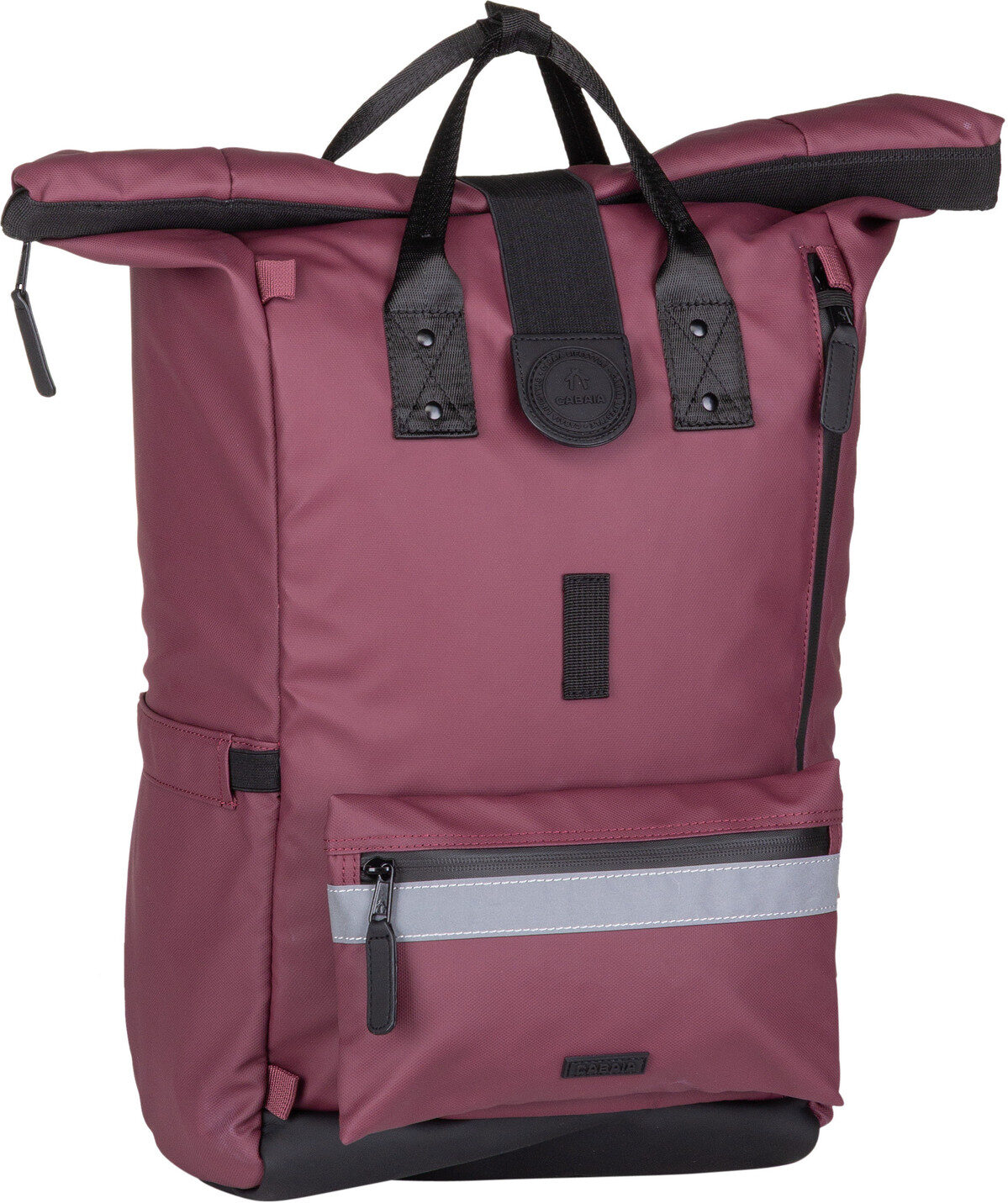 Cabaia Explorer Recycled Oxford Large  in Dunkelrot (42.9 Liter), Rolltop Rucksack von Cabaia