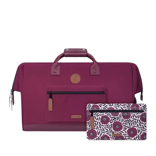 Cabaïa - Reisetasche Duffle Adventurer Nice 40L - Handgepäck 45x30x29 cm - Wasserabweisend & Vegan - 2 Taschen - Schuhfach - Weekender & Sporttasche für Damen & Herren - Violett von Cabaïa