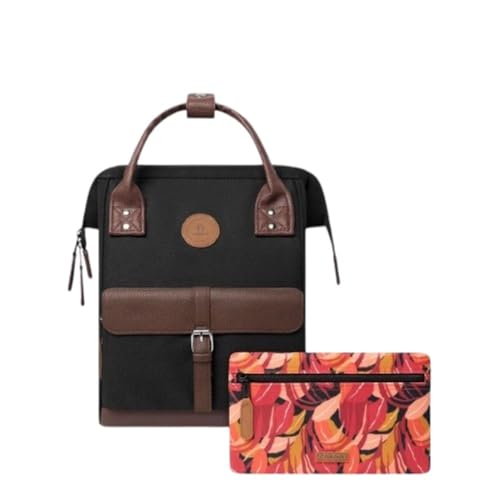 Cabaïa - Adventurer Rucksack Managua Mini 10L - Wasserabweisend - Laptopfach bis zu 10,5 Zoll - 2 Vordertaschen - vegan zertifiziert - Rucksack für Reisen und Arbeit, Damen & Herren - Schwarz von Cabaïa