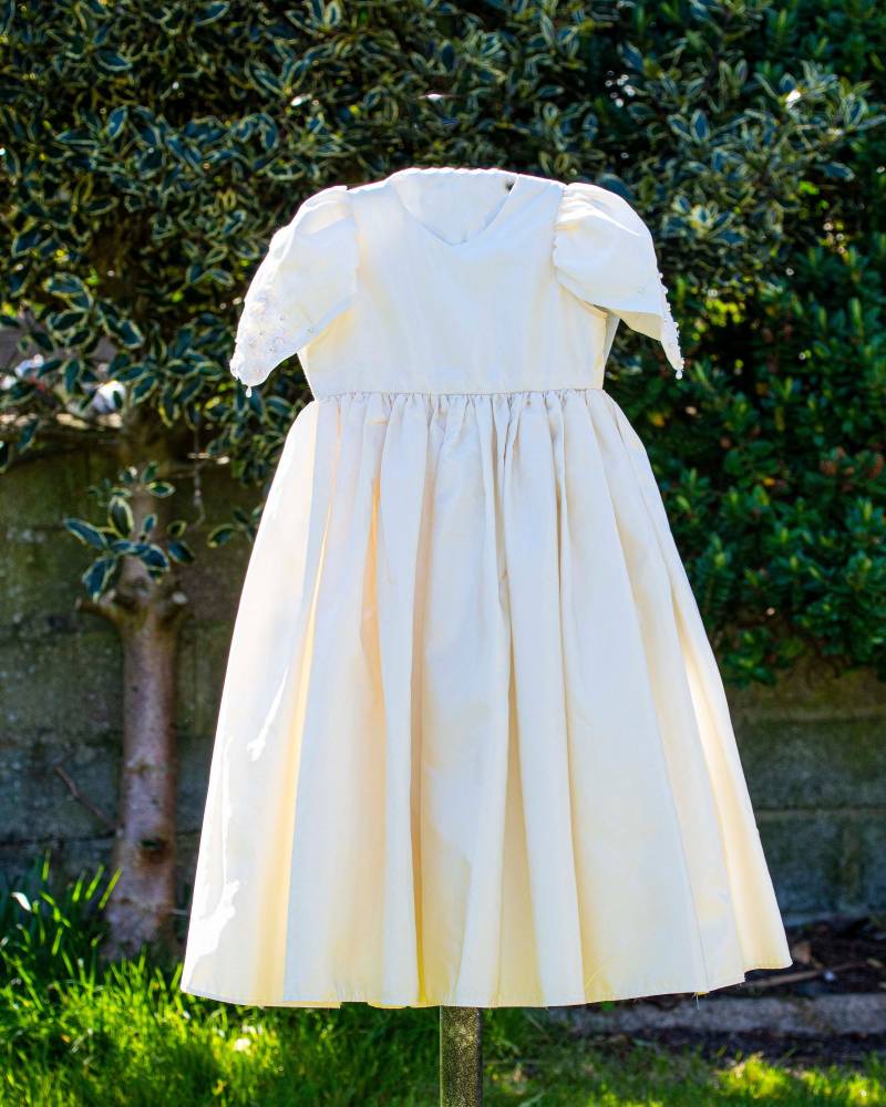 Vintage Kleid Ballerina Atemberaubende 50Er Jahre Stil Creme Seide Alter 3 Länge von CabbagePatchDesign