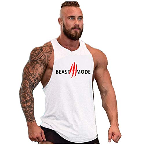 Cabeen Beast Mode Herren Muskel Gym Weste Bodybuilding Muscleshirt Stringer Tank Top von Cabeen