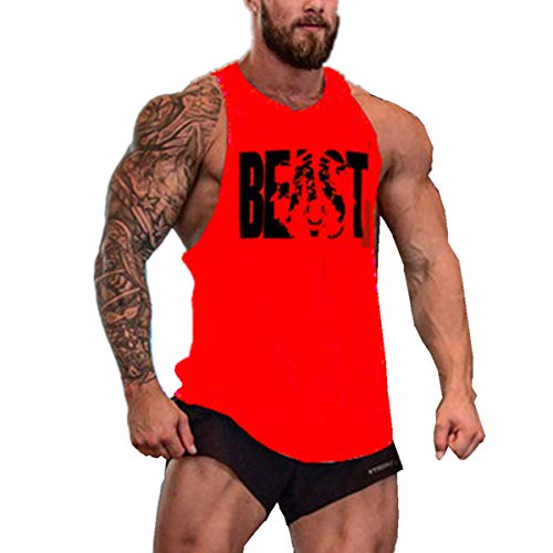 Cabeen Herren Beast Bodybuilding Stringer Tank Top Fitness Sleeveless Unterhemd Muskelshirt von Cabeen