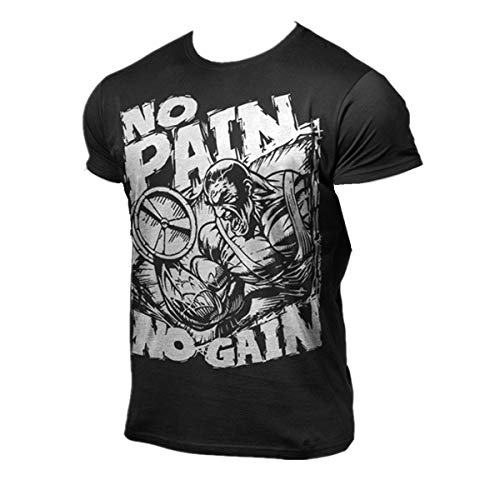 Cabeen Herren Gym Fitness Bodybuilding T-Shirt Für Workout, Training - Slim Fit，Rundhals Print von Cabeen