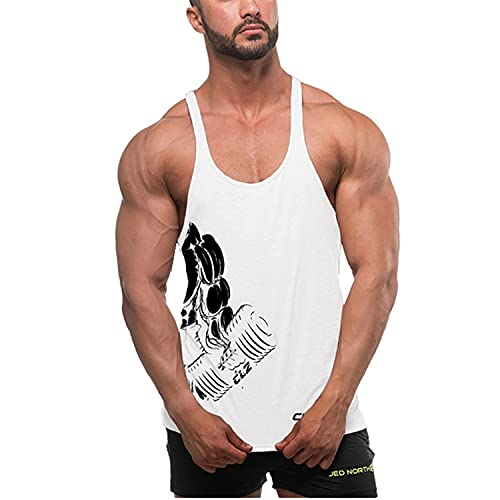 Cabeen Herren Muskelshirt Sport Tank Top Gym Fitness Achselshirts Ärmellos T-Shirt Bodybuilding Unterhemden von Cabeen