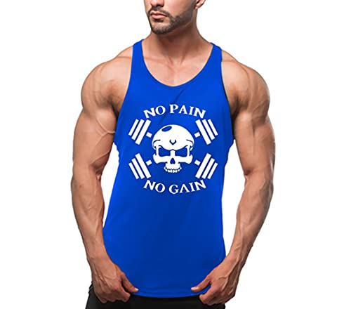 Cabeen Herren No Pain No Gain Muskelshirt Sport Tank Top Fitness Bodybuilding Ärmellos Unterhemden von Cabeen