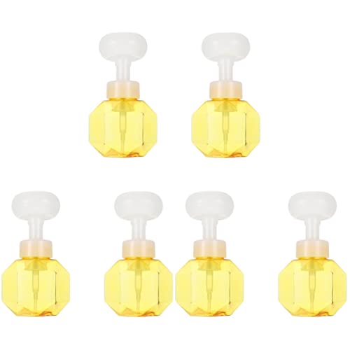 Cabilock 6 Stück Damen Beauty Wash Kleine Seifen Emulsion Essential Yellow Kosmetik Saubere Becher mit für Wiederverwendbare Lieferungen Körperpflege Nachfüllbare Arbeitsplatten von Cabilock