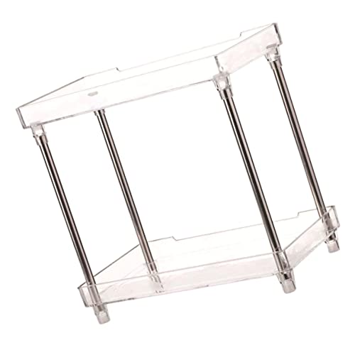 Cabilock 1 Stück Karton Regal Aufbewahrungsbox Regal-Organizer-Rack Regal Lagerregal Regal Für Make-up-Artikel Vorratsbehälter Toilettenständer Hautpflegeprodukte Acryl Toilettenartikel von Cabilock