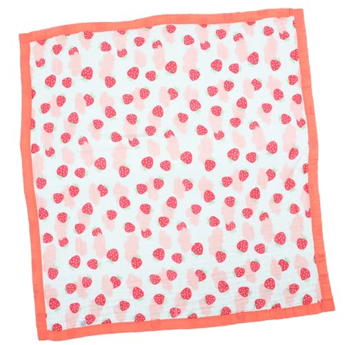 Cabilock 1pc Baby Decke Swaddle Handtuch Blase Tuch Neugeborenen Bad Handtuch 110 * 100cm Erdbeere Muster von Cabilock