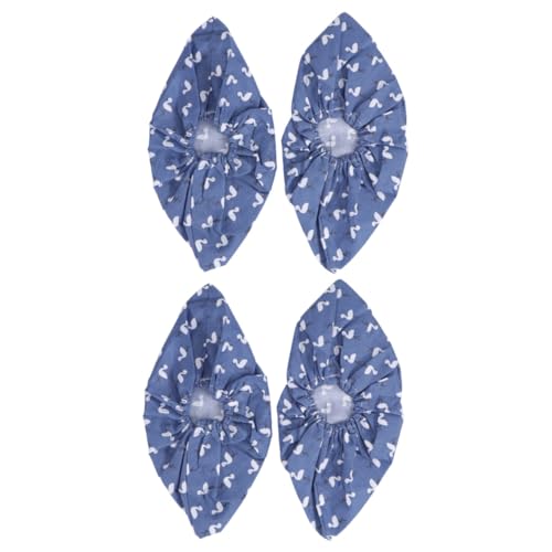 Cabilock 2 Paare Waschbare Dicke Baumwoll schuhüberzüge mit Rutschfester Sohle Atmungsaktiv Strapazierfähig für Damen und Herren Indoor Fußschutz Staubdicht Blaue Schuhabdeckungen von Cabilock