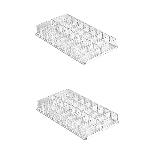 Cabilock 2 Stück 16 Präsentationsständer Aus Acryl Kosmetik-aufbewahrungsorganisator Make-up-puder-organizer Schminkkoffer Anzeigen Acryl-make-up-präsentationsständer Lippenstift Pflege von Cabilock