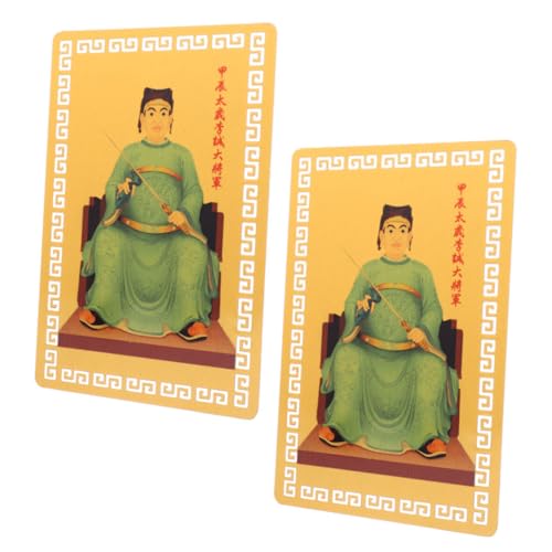 Cabilock 2 Stück Chinesische Taisui Amulettkarte Schutzkarte für Geldbörse Feng Shui Glück Auspicious von Cabilock