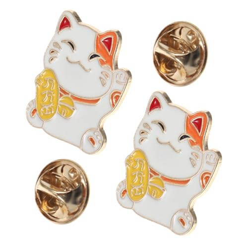 Cabilock 2 Stück Kawaii Katze Brosche Niedliches Cartoon Katzenmotiv für Jacke und Pullover Tierbrosche für Frauen und Mädchen Perfektes für Besondere Anlässe von Cabilock