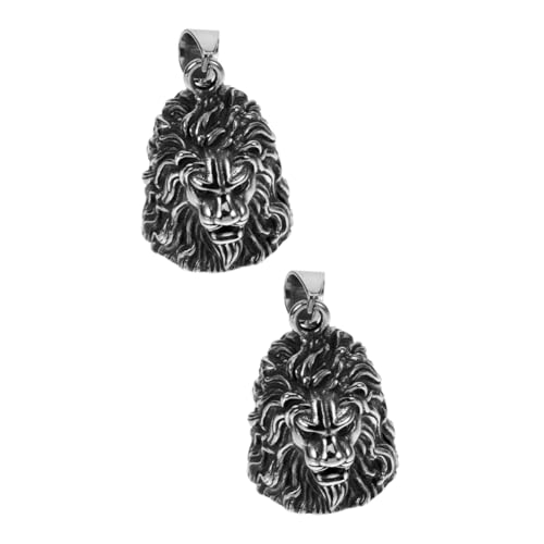 Cabilock 2 Stück Löwenkopf Schlüsselanhänger aus Trendiger Anhänger mit Glöckchen für Männer Robustes Accessoire für Stilbewusste Männer und Jugendliche zum Verschenken für Eigenen Gebrauch von Cabilock