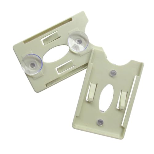 Cabilock 2 Stück Saugnapf Kartenhalter Weiß Robuster Fahrzeug Organizer mit RFID Schutz Praktischer Parkscheinhalter für Windschutzscheibe und Dokumentenmanagement von Cabilock