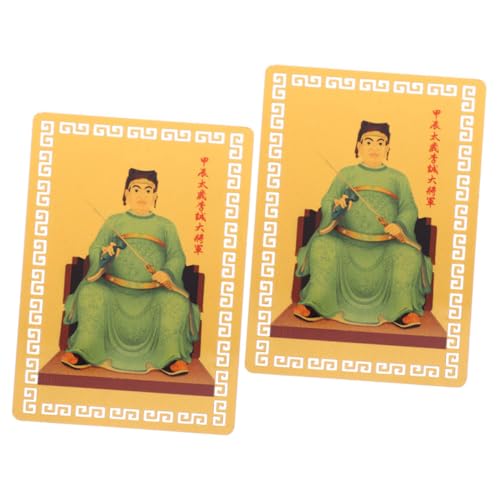 Cabilock 2 Stück Taisui Amulettkarte Chinesisches Glücksamulet Kompakt Leicht Detailreich Tragbar Feng Shui Schutz für Reichtum und von Cabilock