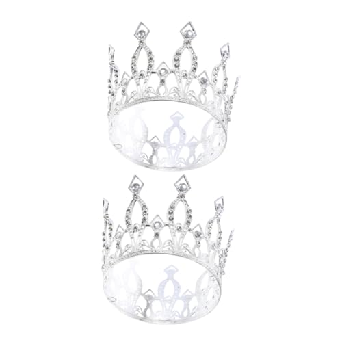 Cabilock 2 Stück Teiliges Silbernes Strass für Damen Glamouröse Tiara mit Funkelnden Kristallen Leicht und Komfortabel für Hochzeit Geburtstag Brautschmuck und Festliche Anlässe von Cabilock