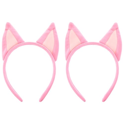 Cabilock 2 Stücke Plüsch Hunde Ohren Haarreif Gesichtswäsche Make Up Stirnband Tier Kopfschmuck Weihnachten Kopfbedeckung Tierkostüm Damen Haarschmuck Kinder Kostüm Karneval Party Cosplay von Cabilock