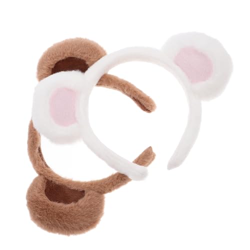 Cabilock 2stücke Bärenohren Stirnband Aus Plüsch Für Make-up Gesichtwaschen Partys Und Cosplay Tierohr-stirnband Für Erwachsene von Cabilock