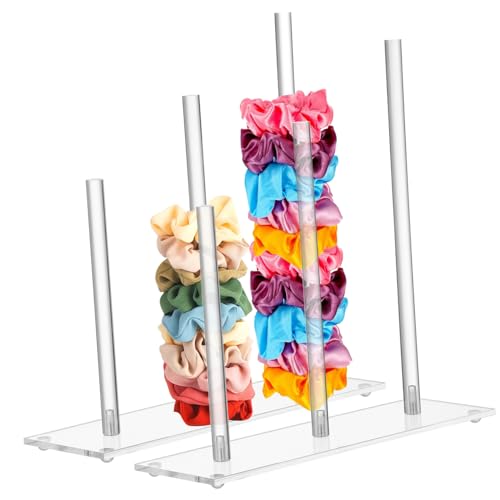 Cabilock 2stücke Teiliges Scrunchie Für Haargummis Transparente Haarband Organizer Mit Schichten Aufbewahrung Von Haaraccessoires Und Armbändern Für Damen Und Teenager von Cabilock