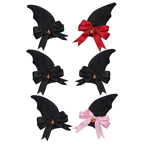 Cabilock 3 Paare Schleife Haarnadel Teufels Haarnadeln Haarklammern für Frauen süße Haarspangen Mädchen Karikatur Haar Klammern Haarklammern zum Styling Haarzubehör Stoff von Cabilock