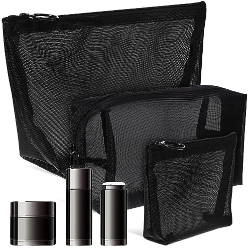 Cabilock 3 STK Mesh-reißverschlusstaschen Make-up-Taschen Für Damen Feuchttücher Kosmetik-Reisetasche Make-up-netztaschen Klare Kosmetiktasche Fräulein Veranstalter Bilden Nylon von Cabilock