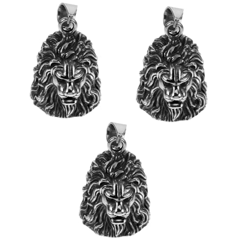 Cabilock 3 Stück Schlüsselanhänger aus Vintage Löwenkopf Glocke Motorrad Accessoire für Herren Stilvolles Kostüm Pendant Robustes Design für Alltag von Cabilock