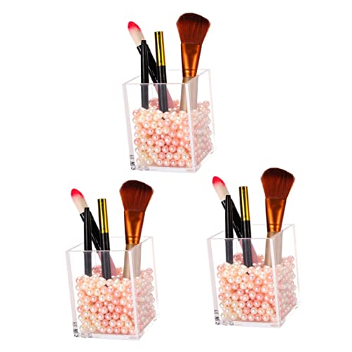 Cabilock 3St schmink aufbewahrungsboxen kosmetikaufbewahrungsboxen Organizer für Make-up-Pinsel Stifthalter aus Acryl Schreibtisch-Organizer bilden Aufbewahrungskiste Werkzeughalter Student von Cabilock