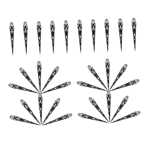 Cabilock 30 Stück Teiliges Metall Fingernagelspitzen Krallenringe Halloween Accessoires für Damen Robuste Eisenkonstruktion Polierte Kanten für Cosplay Tanz Party von Cabilock