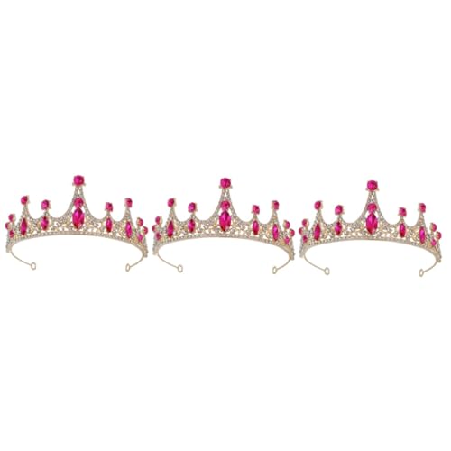 Cabilock 3st Tiara Strass-stirnbänder Brautkopfschmuck Für Die Hochzeit Geschenk Für Mädchen Blumenmädchen Kristall Geschenke Brautgeschenke Strass-krone Zinklegierung Barock- Kind von Cabilock