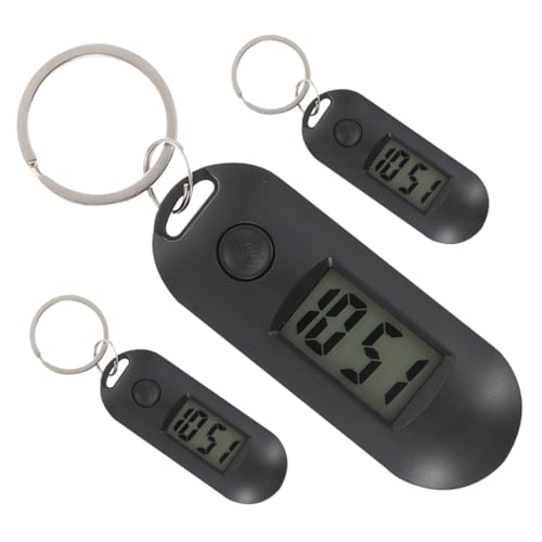 Cabilock 3stücke Schlüsselanhänger-Uhr Digital Tragbar Aus Hochwertigem Kunststoff Für Studenten Und Junge Mädchen Zum Anhängen An Schlüssel Oder Tasche von Cabilock