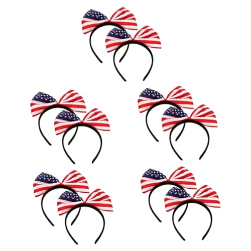 Cabilock 5 Sätze Stirnband Mit Amerikanischer Flagge Streamer Rot Regenbogen-partydekorationen Fahnengirlande Party Dekoratives Stirnband Stirnbänder Für Festivalkostüme Plastik 2 Stück * 5 von Cabilock