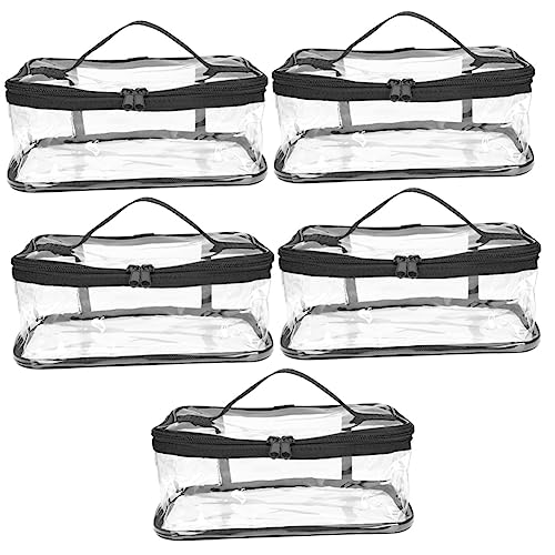 Cabilock 5st Brotdosen p Tragbarer Kosmetik-Organizer Transparente Kosmetiktasche Airline-Tasche Am Flughafen Kosmetiktasche Klar Windeletui Schwimmtasche Reisekoffer PVC Mann Bilden von Cabilock