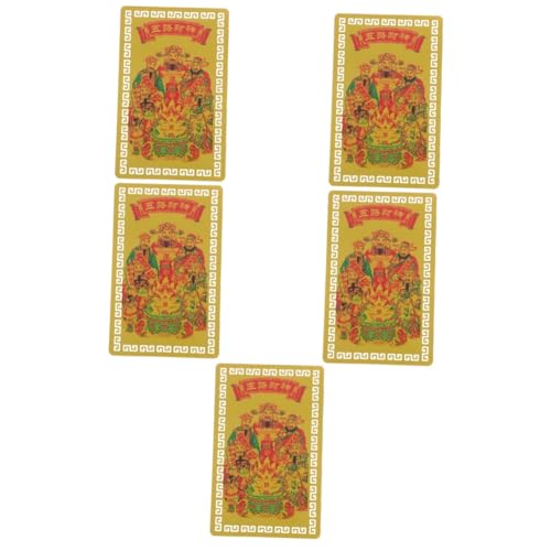 Cabilock 5St Maskottchen tierschreck glucksbringer manif religiöses chinesisches Geldbörsen Erfolg und Schutzamulett chinesische Amulettkarte Aluminium-Magnesium-Legierung von Cabilock
