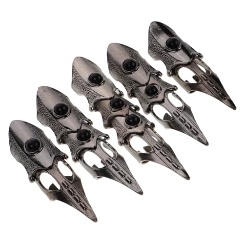 Cabilock 5Stücke Teiliges Retro Punk Fingerringe Für Männer Offene Krallenringe Gothic Schmuck Für Halloween Cosplay Und Robuste Hautfreundlich Cabilock 5Stücke Teiliges Retro Punk Fingerringe Für Männer Offene Krallenringe Gothic Schmuck Für Halloween Cosplay Und Robuste Hautfreundlich von Cabilock