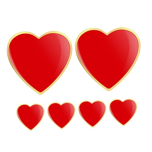 Cabilock 6 Stück Teiliges Herz Brosche Liebe Herz Anstecker Emaille Brosche für Kleidung Hüte Rucksäcke Jacken Hochwertige DIY Accessoires für Frauen von Cabilock