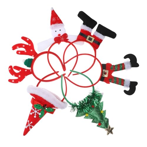 Cabilock 6stücke Weihnachtsstirnband Rentiergeweih Für Frauen Und Mädchen Festliche Haarreif Mit Weihnachtsmotiven Leichtgewichtiges Und Robustes Stirnbänder Für Weihnachtsparty Und von Cabilock