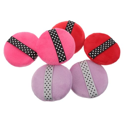 Cabilock 6-teiliges Make-up-Puderquastenset: Extra weicher und großer runder Puff für loses Foundation-Puder – wiederverwendbare Kosmetik-Applikatoren für Frauen und Mädchen von Cabilock