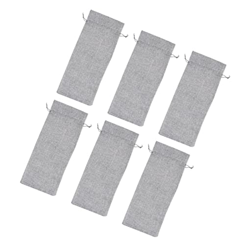 Cabilock 6stücke Weinflasche Taschen Jute Reusable Flasche Wrap Geschenkbeutel Kordelzug Weinflaschenbeutel von Cabilock