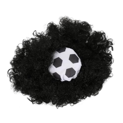 Cabilock Afro Haarperücke Lockig Für Cosplay Party Fußball-team Perücke Gefärbt Aus Kunsthaar Für Maskeraden Und Kostüme von Cabilock