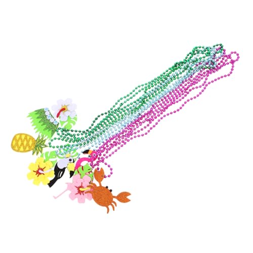 Cabilock 8 Stück Teiliges Hawaii Perlenhalsketten Tropische Strandparty Dekorationen Aloha Party Zubehör für Mädchen und Erwachsene Sommer Luau Fest von Cabilock
