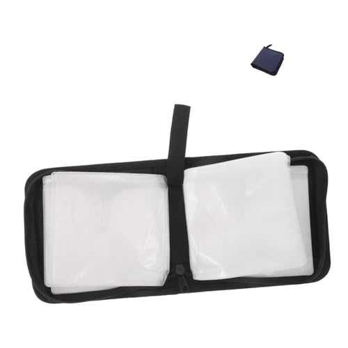 Cabilock Cd DVD Aufbewahrungstasche Fächer Organizer aus Strapazierfähigem Oxford Gewebe Kompakte Tragbare Hülle für DVDs und Spiele für Musikliebhaber Filme und Djs Blau von Cabilock