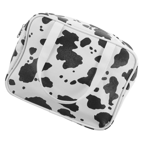 Cabilock Handliche Kosmetiktasche PU Material Große Kapazität Tragbare Schminktasche mit Tragegriff für Reise Business Vielseitige Aufbewahrungstasche Damen von Cabilock