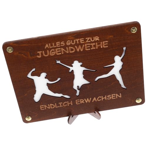 Cabilock Holzgeldbehälter Für Abschlussfeiern Langlebiger Geldhalter Aus Holz Praktischer Bargeld-Organizer Mit Rechteckiger Form Raumsparend Für Schreibtische Oder Leicht Zu Tragen von Cabilock