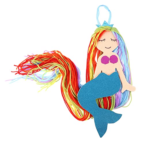Cabilock Meerjungfrau Haarspangen Halter mit Farbigen Quasten Wand für Mädchen Aufbewahrung für Haarschmuck Bunter Organizer für Kinderzimmer Praktischer Schmuckhalter von Cabilock
