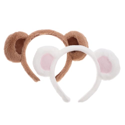 Cabilock 2stücke Pack Bärenohr-stirnbänder Aus Plüsch Mit Tierohren Stirnbänder Für Gesichtswaschung Bärenohren Kopfbedeckungen Für Partys von Cabilock