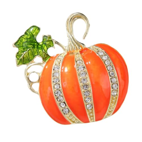 Cabilock Rhinestone Kürbis Brosche mit Emailleüberzug Glitzernde Halloween Anstecknadel für Damen Dekorative Pin für Kleidung Taschen und Hüte Festliches Herbst Accessoire von Cabilock