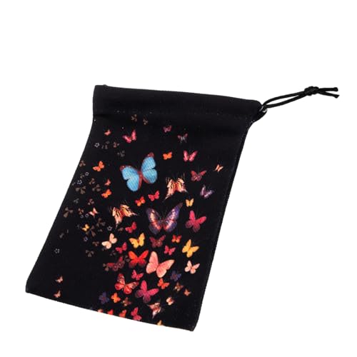 Cabilock Samtbeutel Tarotkarten mit Kordelzug Langlebiger Tarot Karten Beutel Tragbare Aufbewahrungstasche für Karten und Schmuck Dekorativer Stoffbeutel mit Sicherem Verschluss Vielseitig von Cabilock