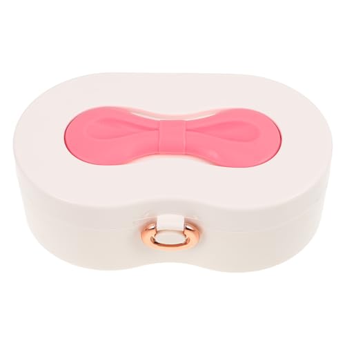 Cabilock Schminkkoffer mit Integriertem Spiegel Tragbarer Organizer für Schmuck und Kosmetik Schmetterlings Design Handtasche für Mädchen Leicht und Robust für Rollenspiele und von Cabilock